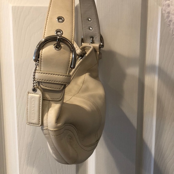 Coach bag, off-white leather - Picture 6 of 8